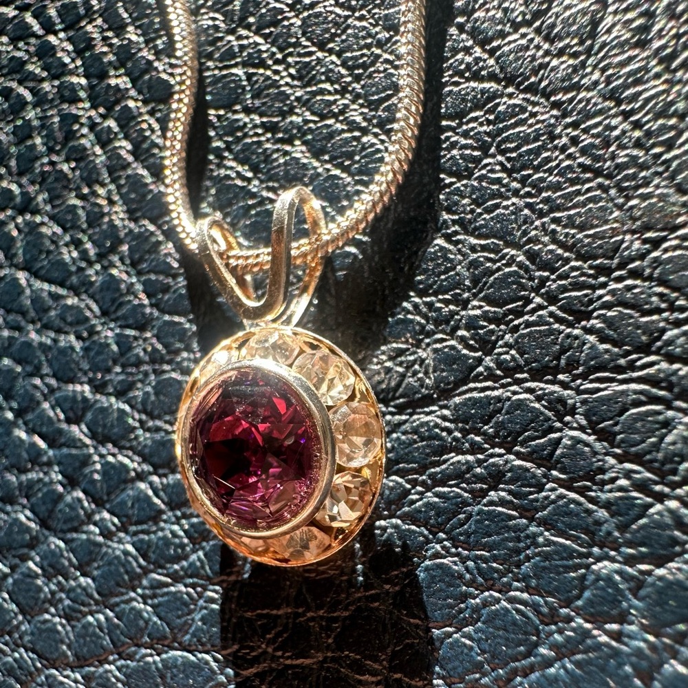 NWT Swarovski Amethyst Pendant by Donna Dressler